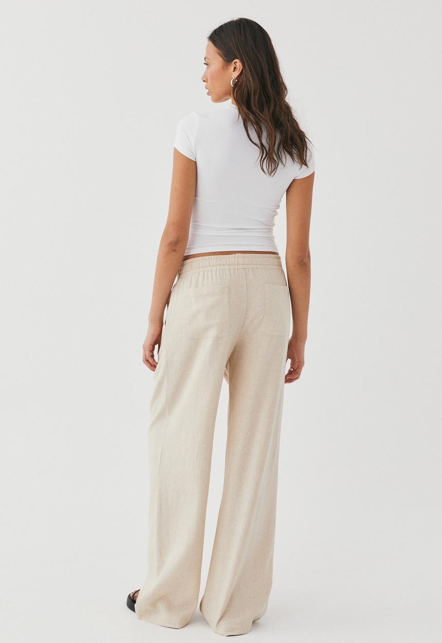Supré  - Maddy pull on wide leg pant - natural