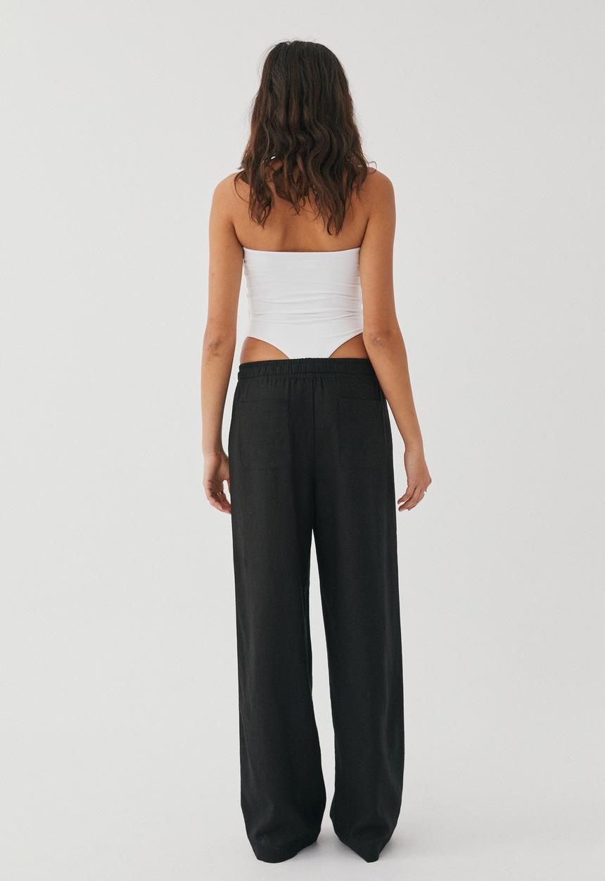 Supré  - Maddy pull on wide leg pant - black