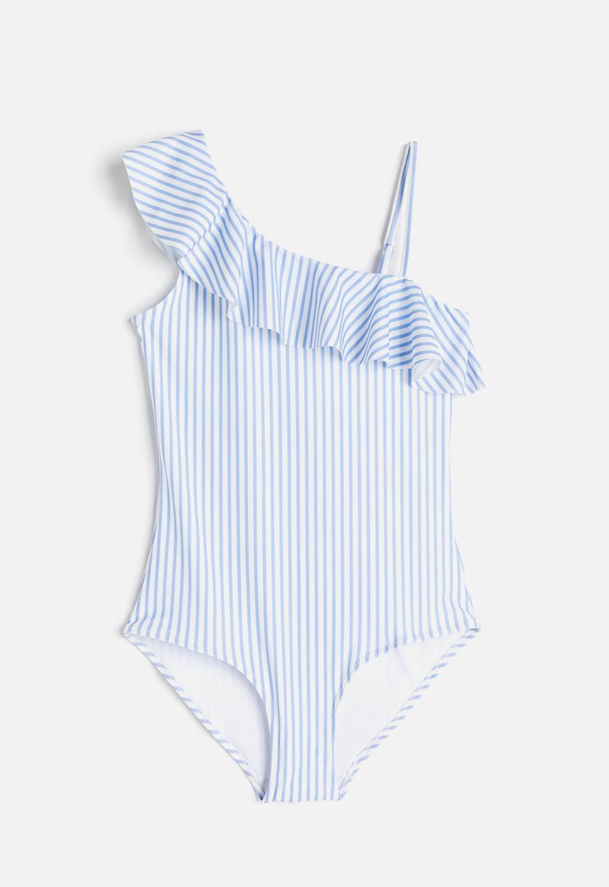 H&M - One-shoulder swimsuit - light blue
