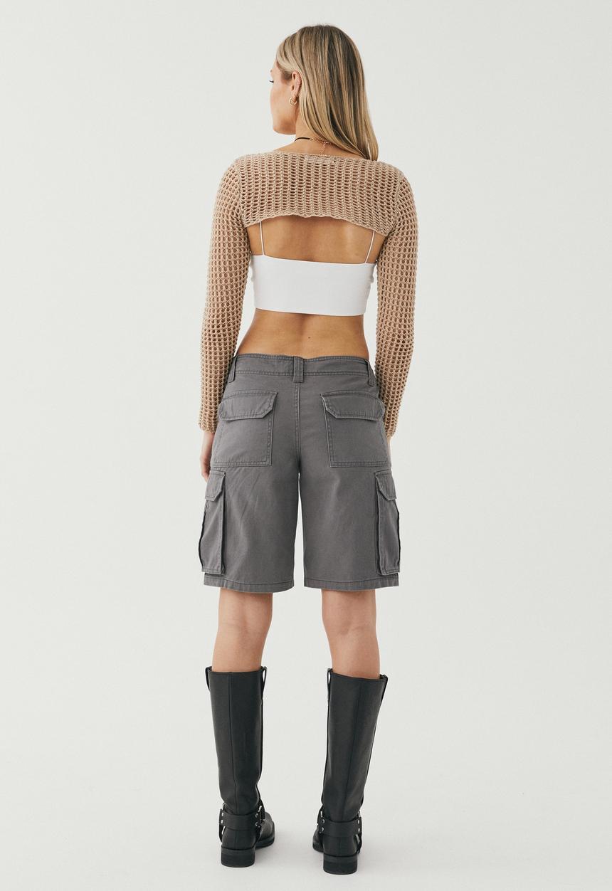 Supré  - Gigi cargo short - suede grey