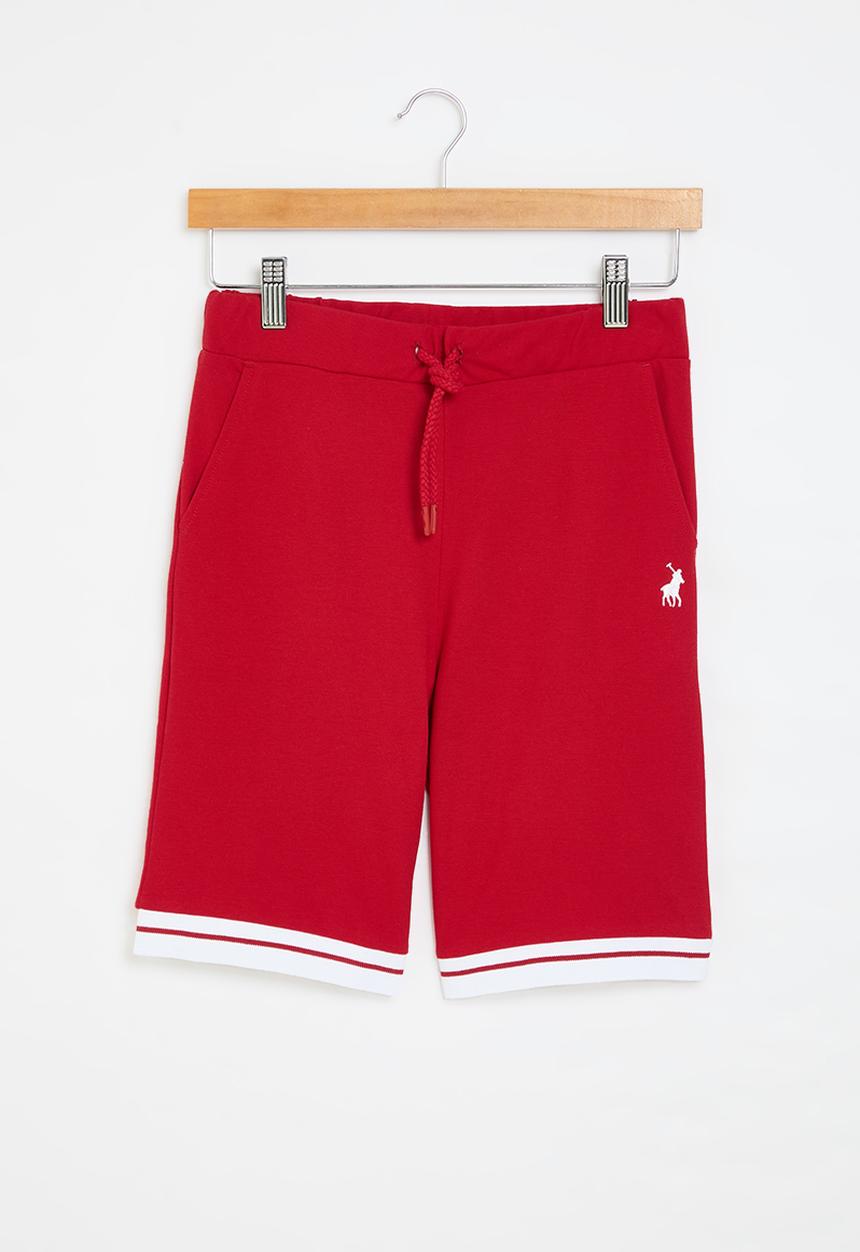 POLO - Boys damian textured short - red