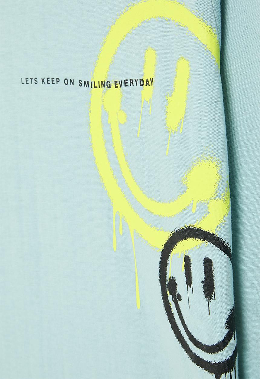 MINOTI - Boys basic great times drop hem top - light blue