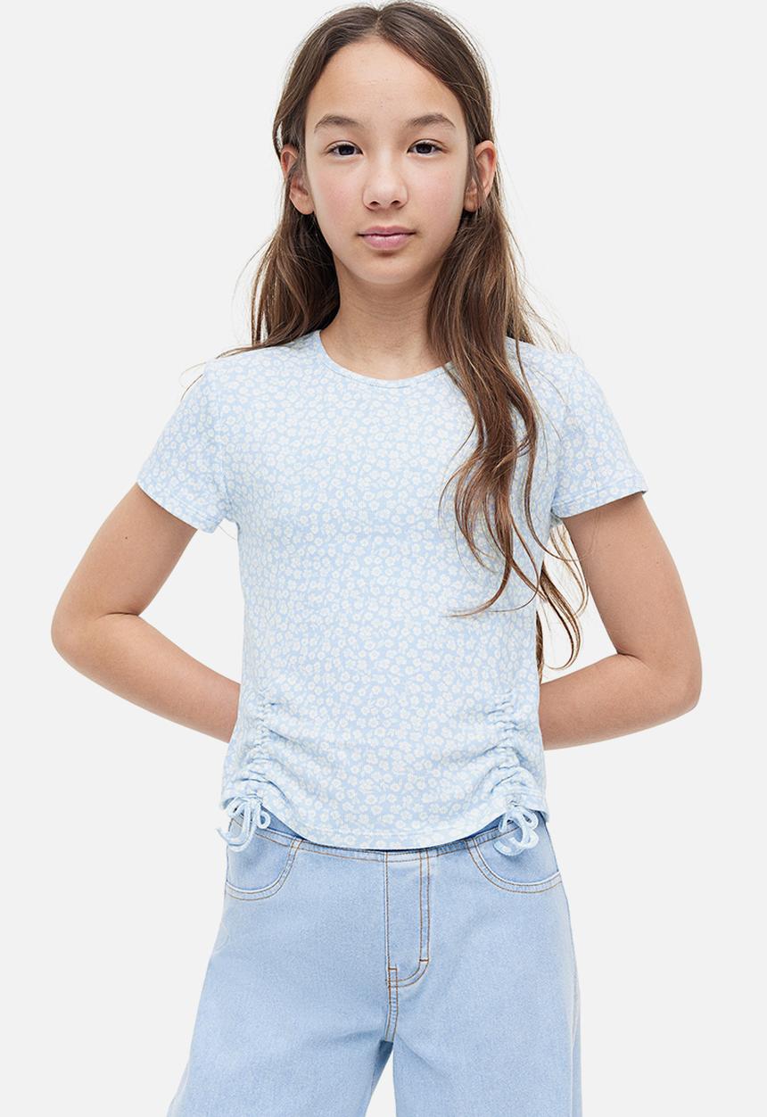 H&M - Tie-detail top - light blue
