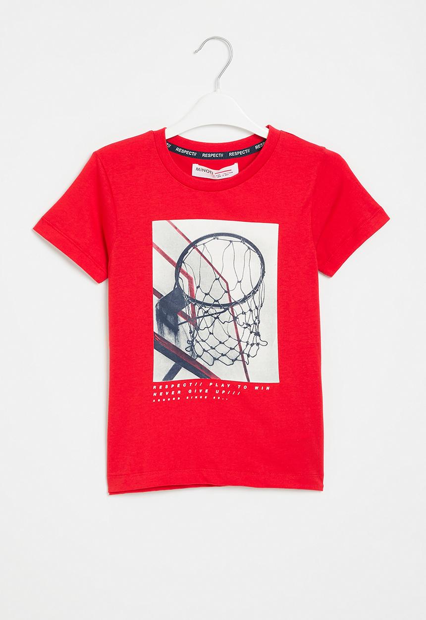 MINOTI - Respect short sleeve T-shirt - red