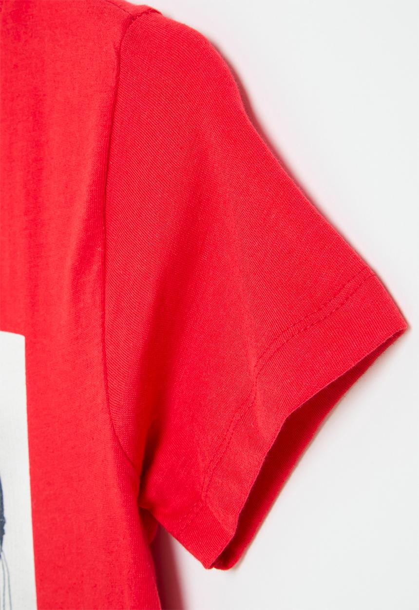 MINOTI - Respect short sleeve T-shirt - red