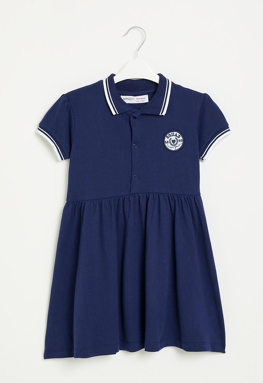 MINOTI - Pique polo dress - navy