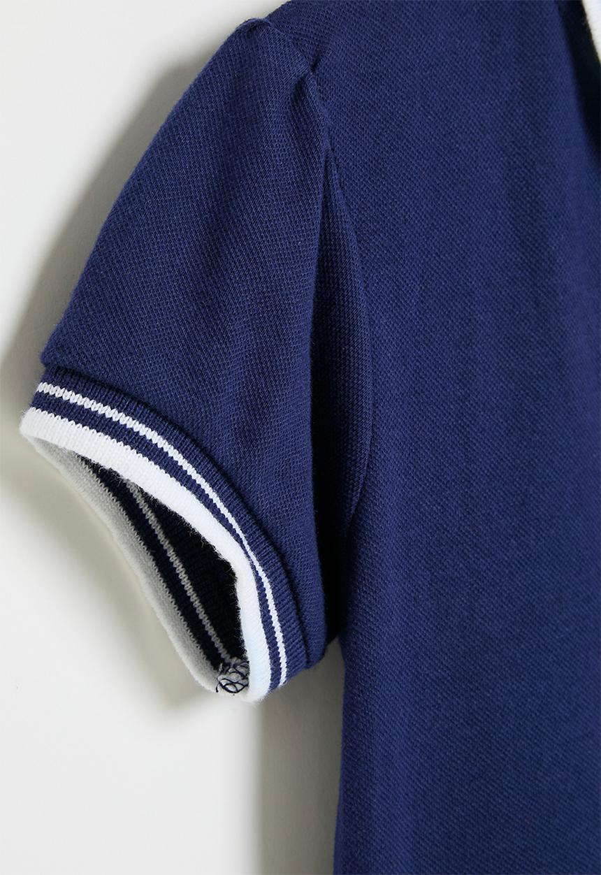 MINOTI - Pique polo dress - navy