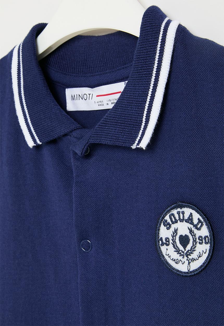 MINOTI - Pique polo dress - navy