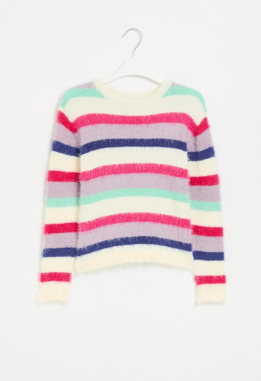 MINOTI - Striped eyelash knit jumper - multi