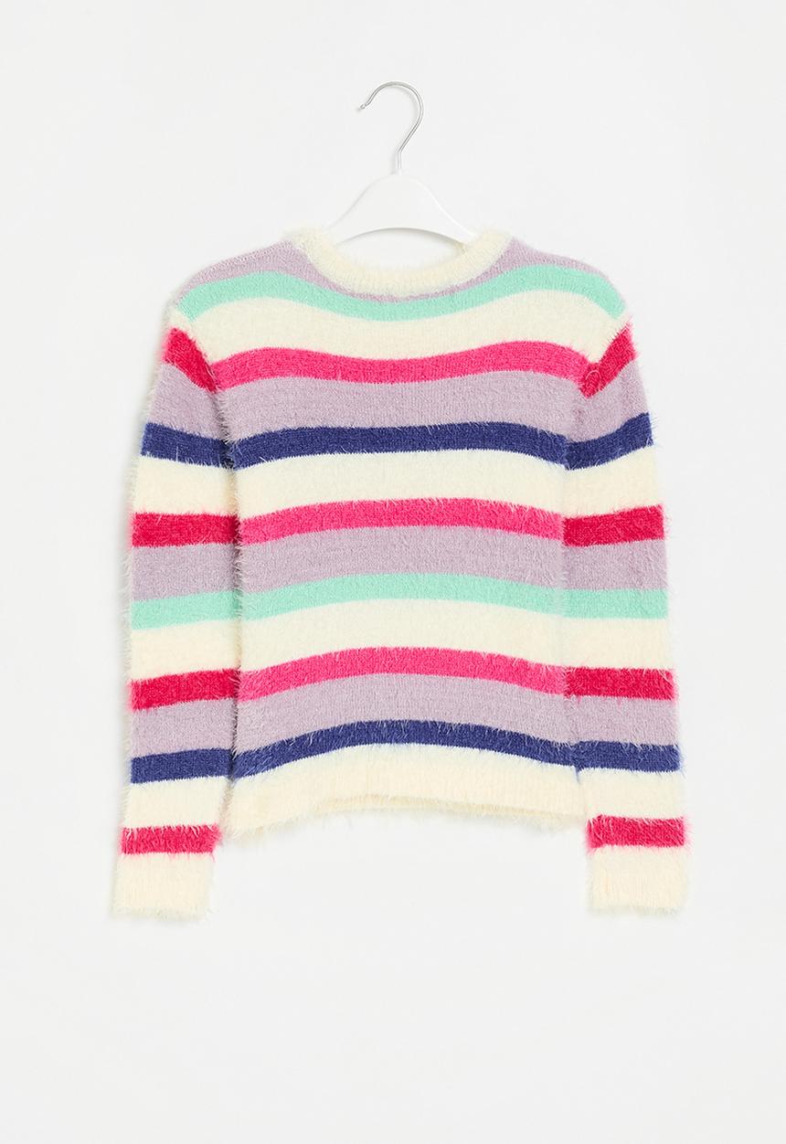 MINOTI - Striped eyelash knit jumper - multi