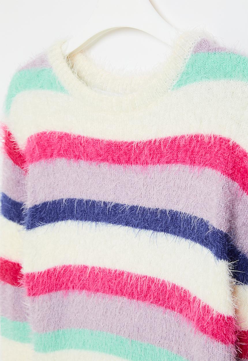 MINOTI - Striped eyelash knit jumper - multi