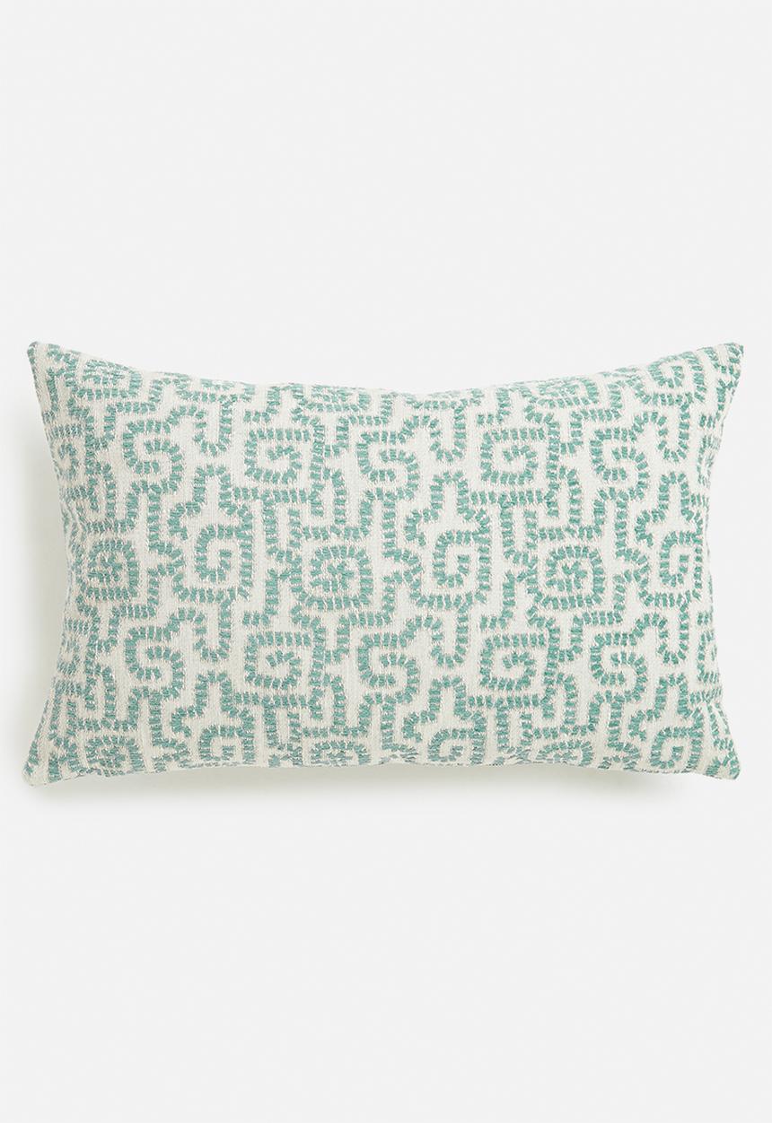 Hertex Fabrics - Maze cushion cover - seafoam