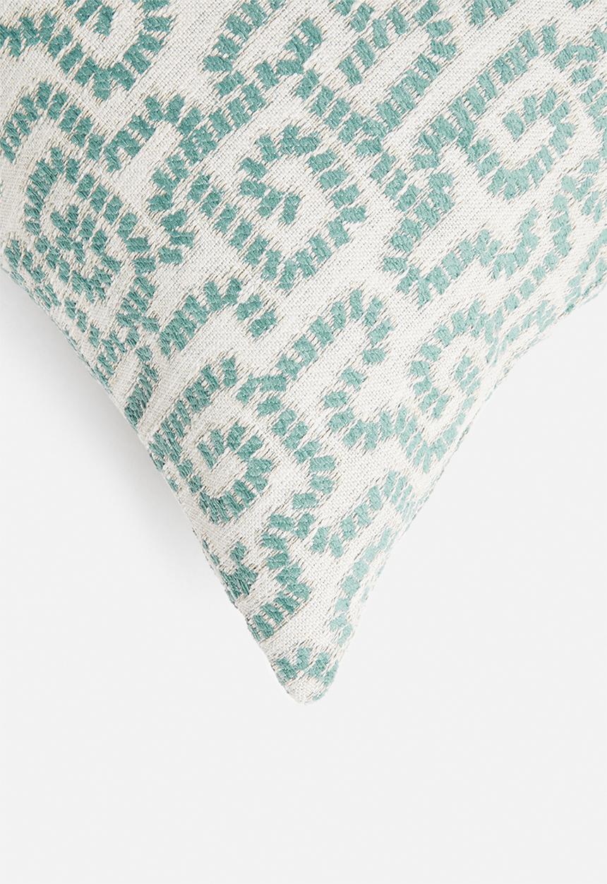 Hertex Fabrics - Maze cushion cover - seafoam