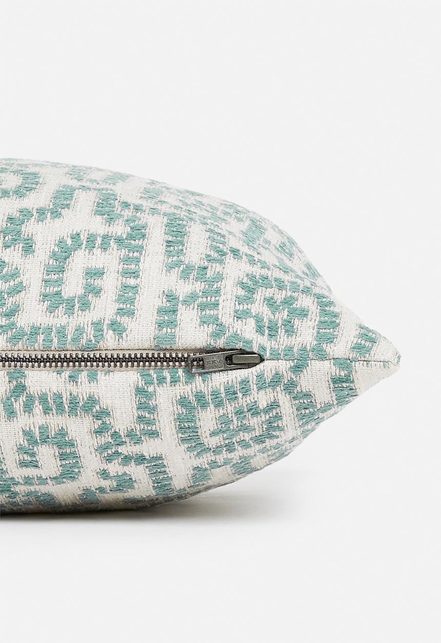 Hertex Fabrics - Maze cushion cover - seafoam