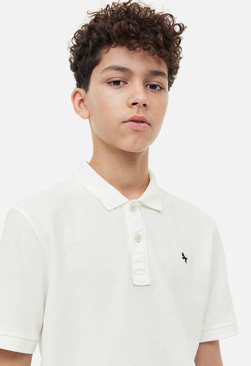 H&M - Cotton piqué polo shirt - white