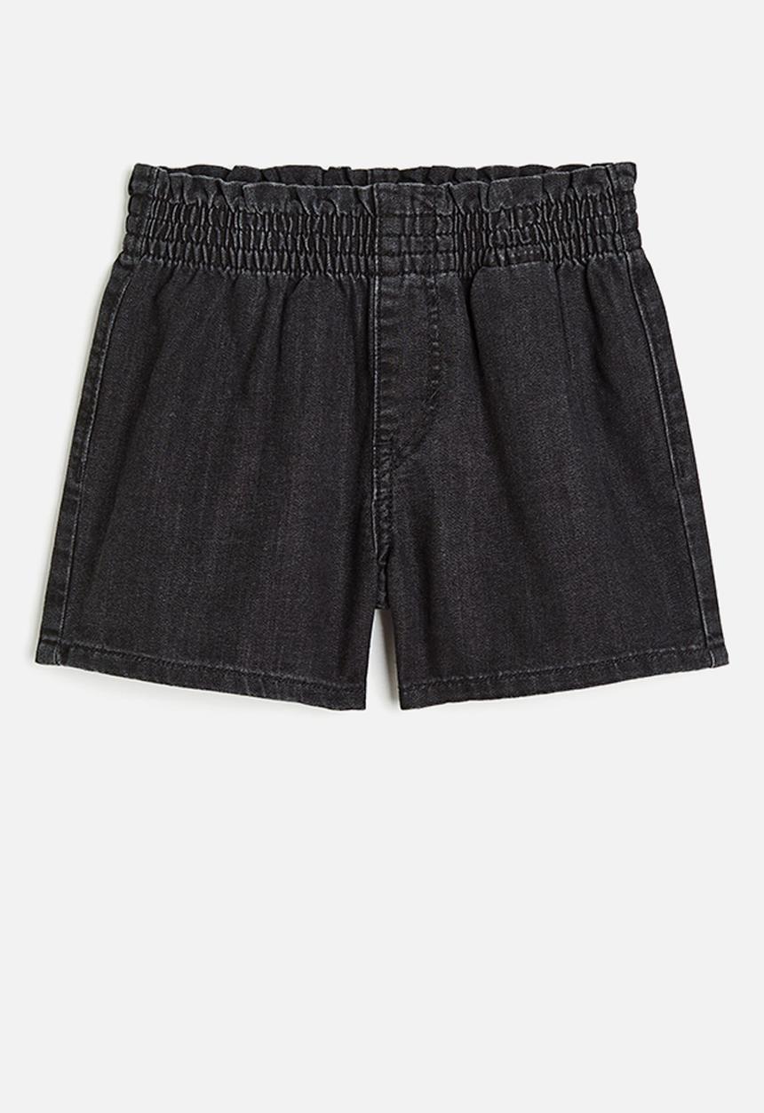H&M - Loose fit denim shorts - black