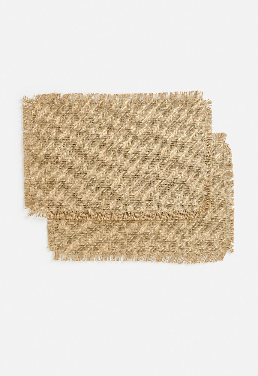 H&S - Jute placemat set of 2 - brown