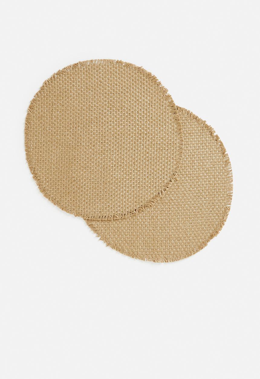 H&S - Jute placemat set of 2-natural 2