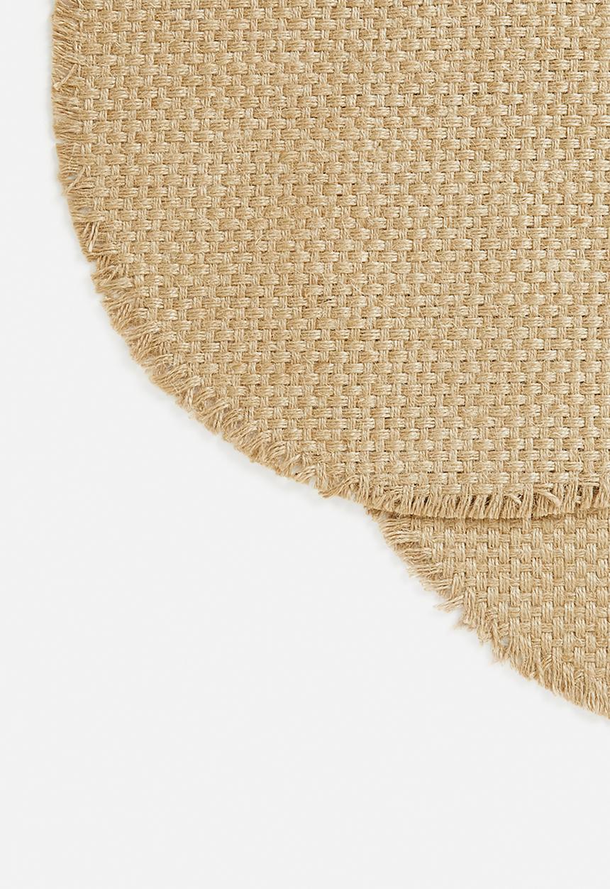 H&S - Jute placemat set of 2-natural 2