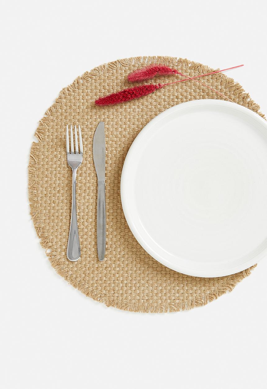 H&S - Jute placemat set of 2-natural 2