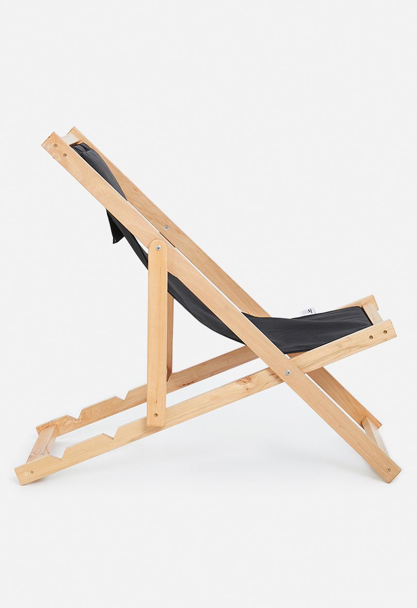 Sixth Floor - Baelor  outdoor deck chair - black