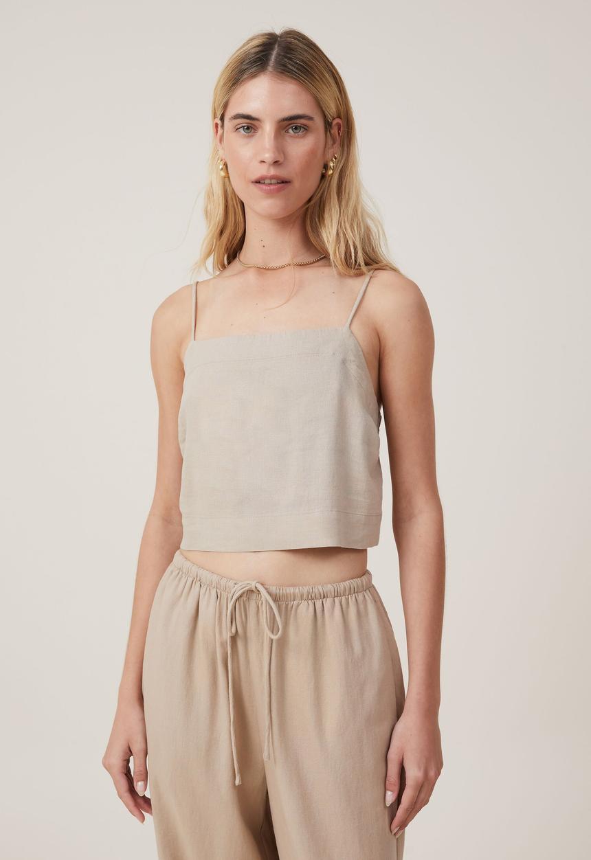 Cotton On - Haven tie back cami - mid taupe
