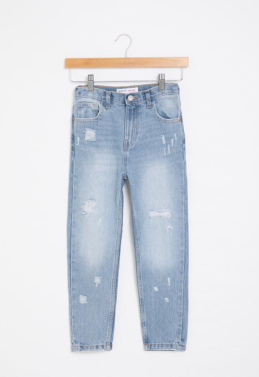 MINOTI - Girls basic mom jean - light blue