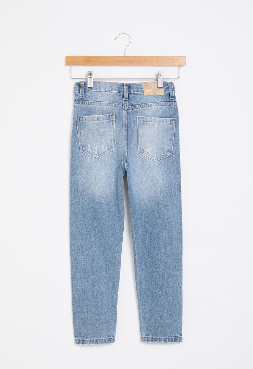 MINOTI - Girls basic mom jean - light blue