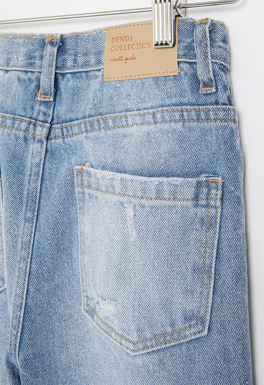 MINOTI - Girls basic mom jean - light blue