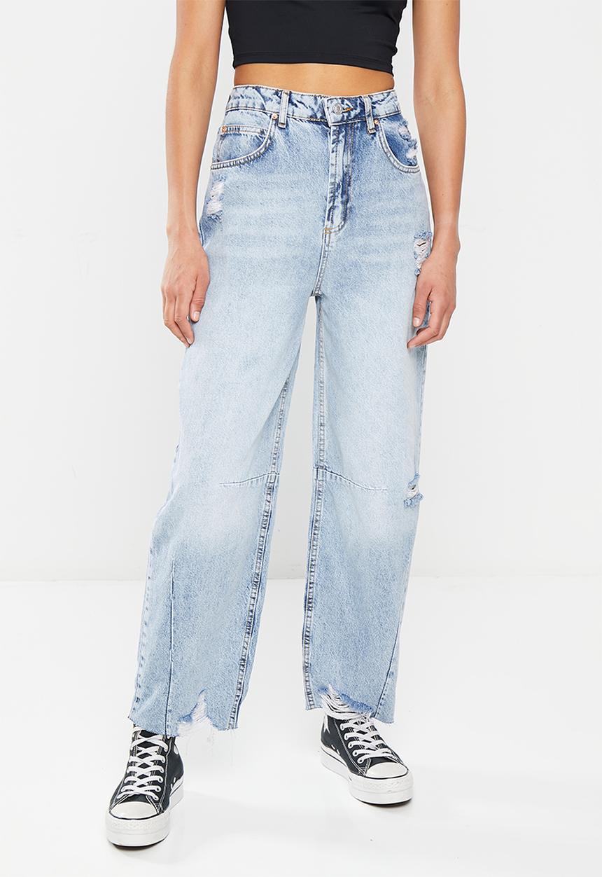 Trendyol - High rise carrot cut jeans - blue