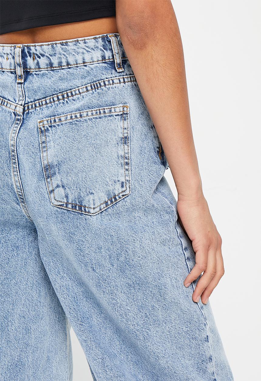Trendyol - High rise carrot cut jeans - blue