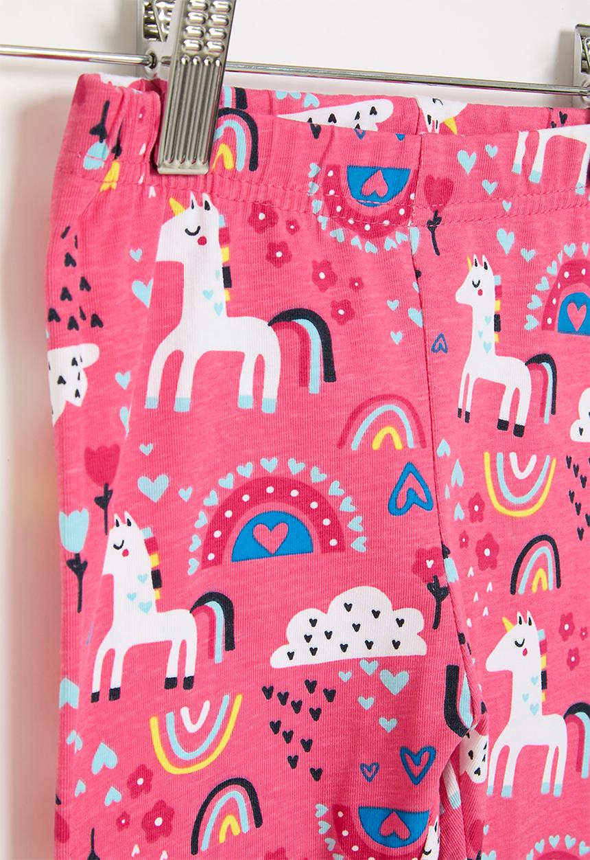 MINOTI - Girls basic aop leggings - pink