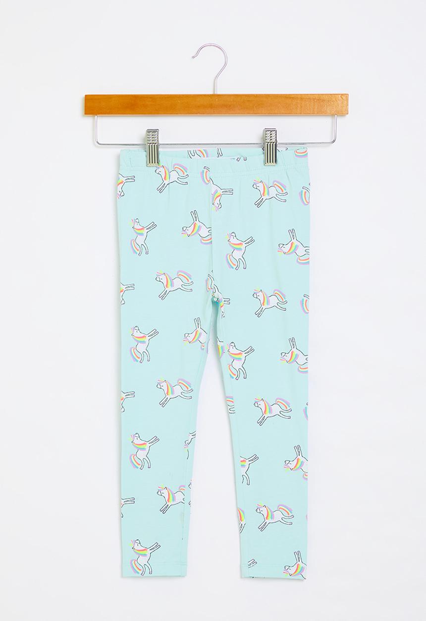 MINOTI - Girls unicorns basic legging - aqua