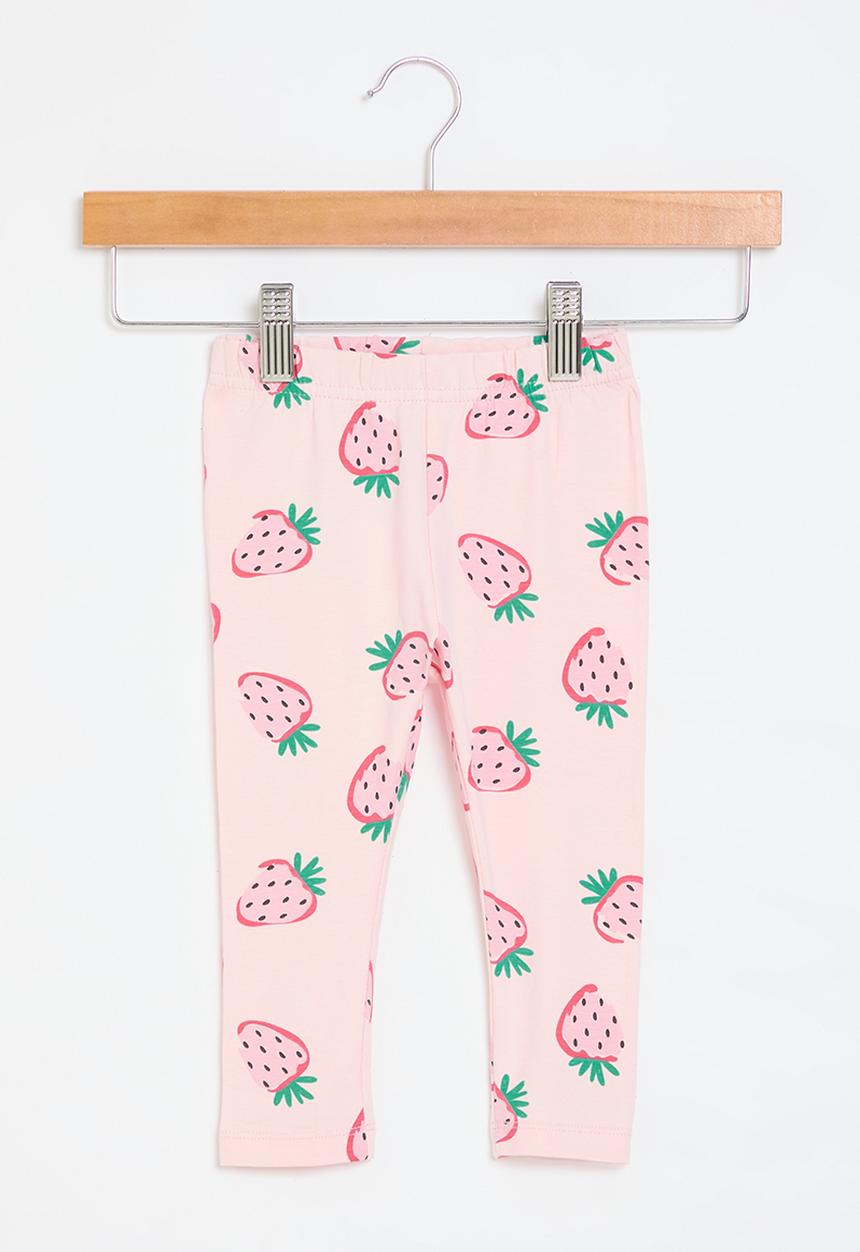 MINOTI - Girls strawberries basic legging - pink
