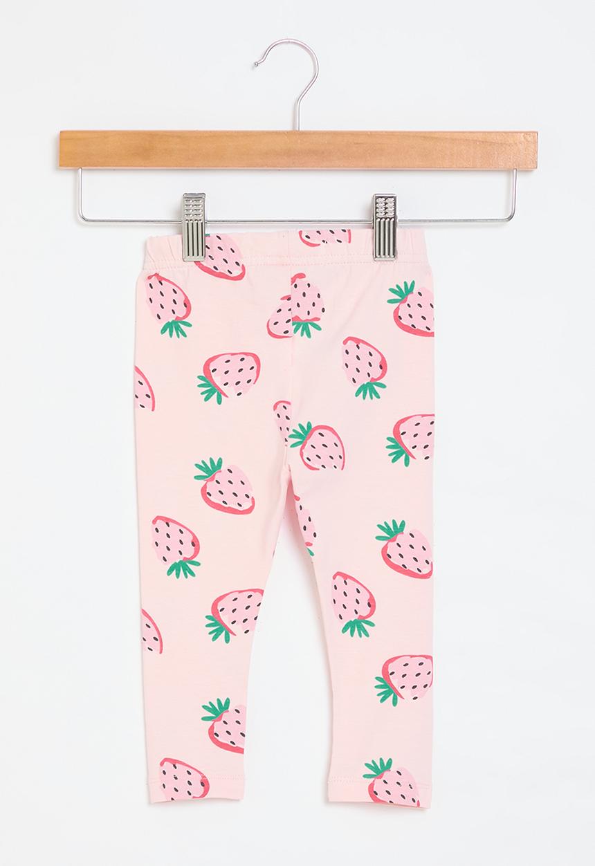 MINOTI - Girls strawberries basic legging - pink