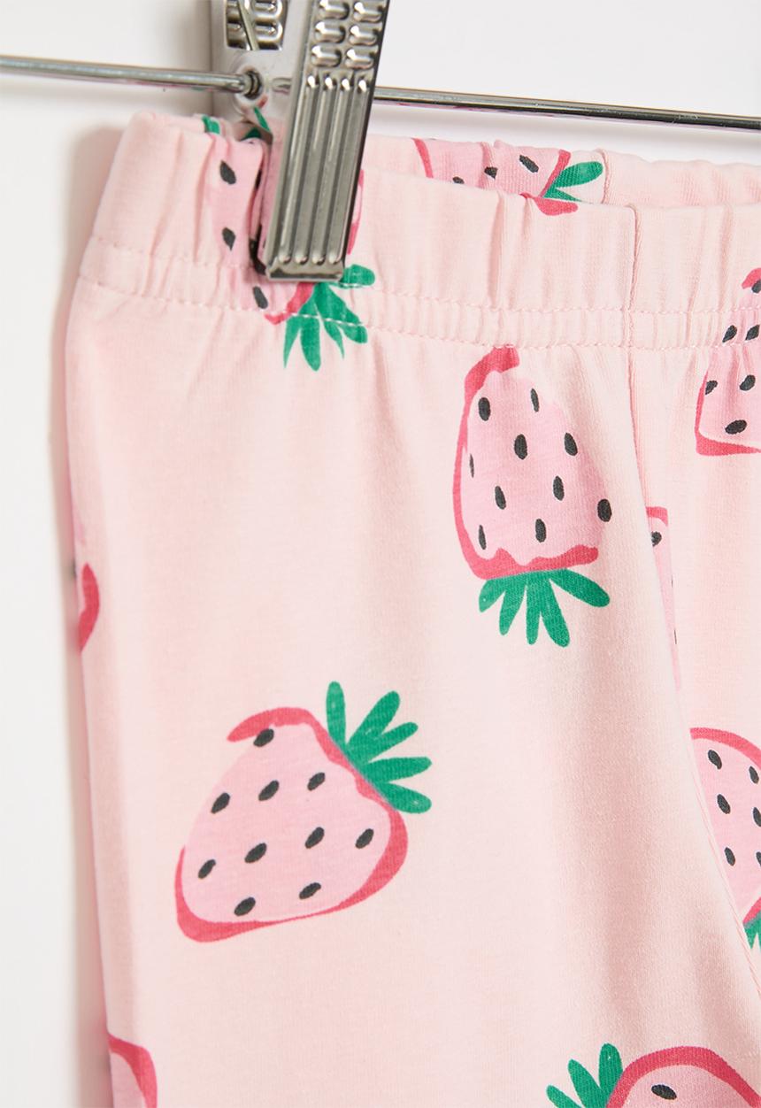 MINOTI - Girls strawberries basic legging - pink