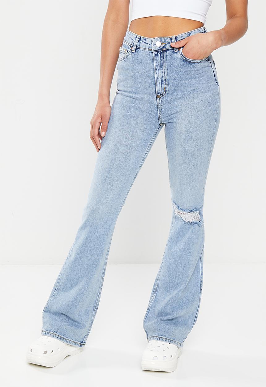 Trendyol - Slim fit wide leg jeans - blue
