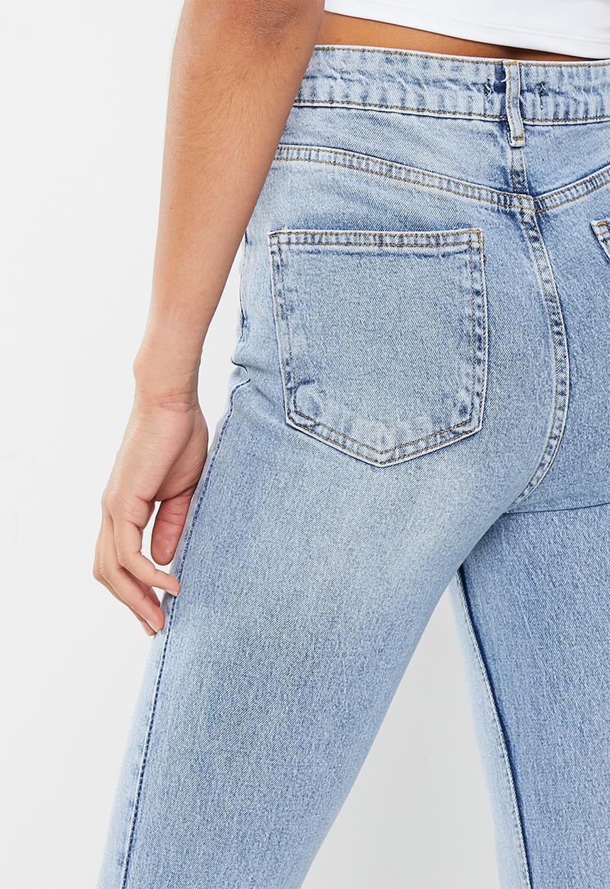 Trendyol - Slim fit wide leg jeans - blue