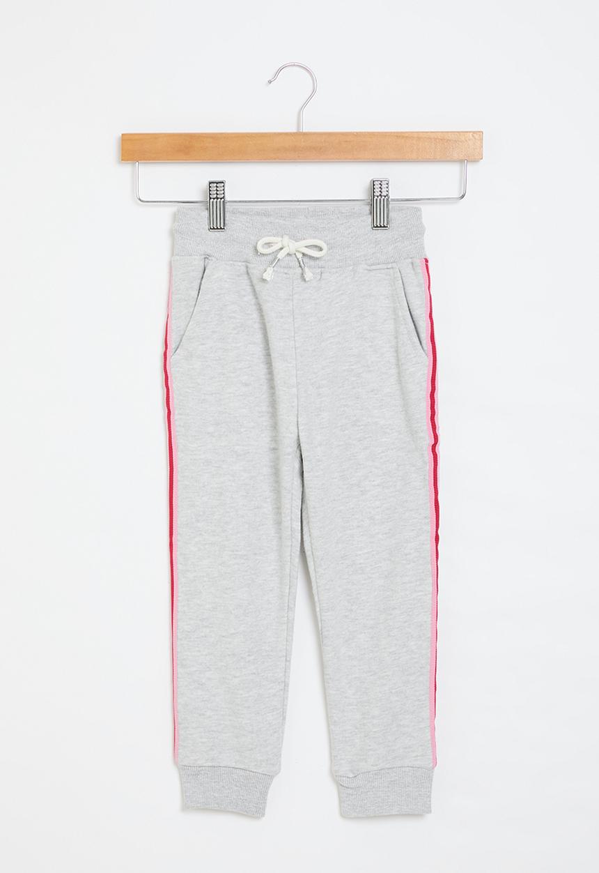 MINOTI - Fleece jogger with side taping - grey