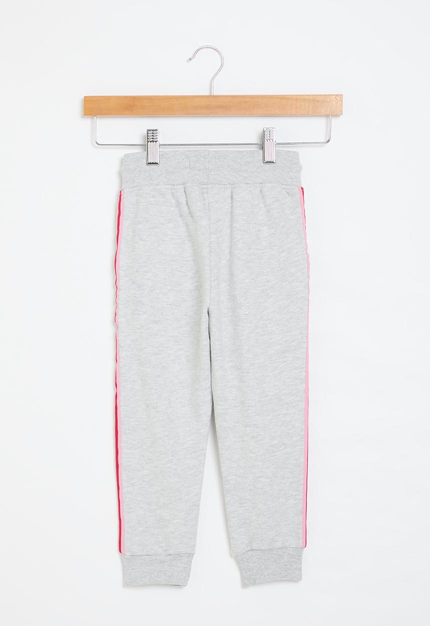MINOTI - Fleece jogger with side taping - grey