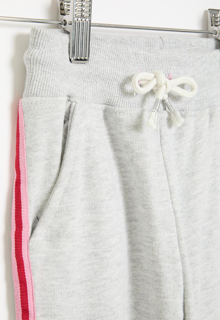 MINOTI - Fleece jogger with side taping - grey