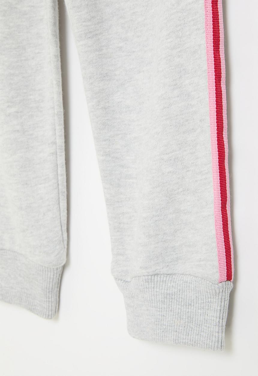 MINOTI - Fleece jogger with side taping - grey