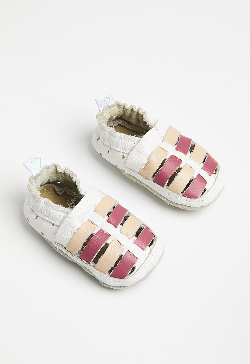 Pitta-Patta Shoes - Sandal - white & pink