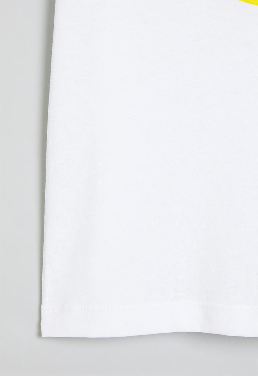 MINOTI - Boys basic fresh roll sleeve tee - white 