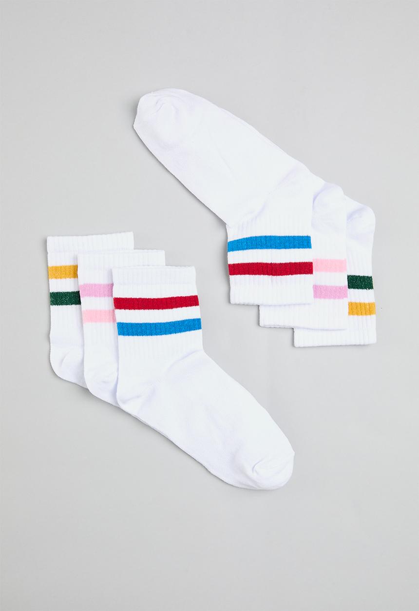 Trendyol - 3 Pack stripe ankle socks - multi