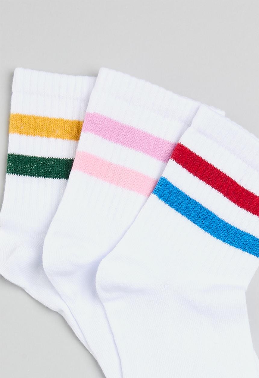 Trendyol - 3 Pack stripe ankle socks - multi