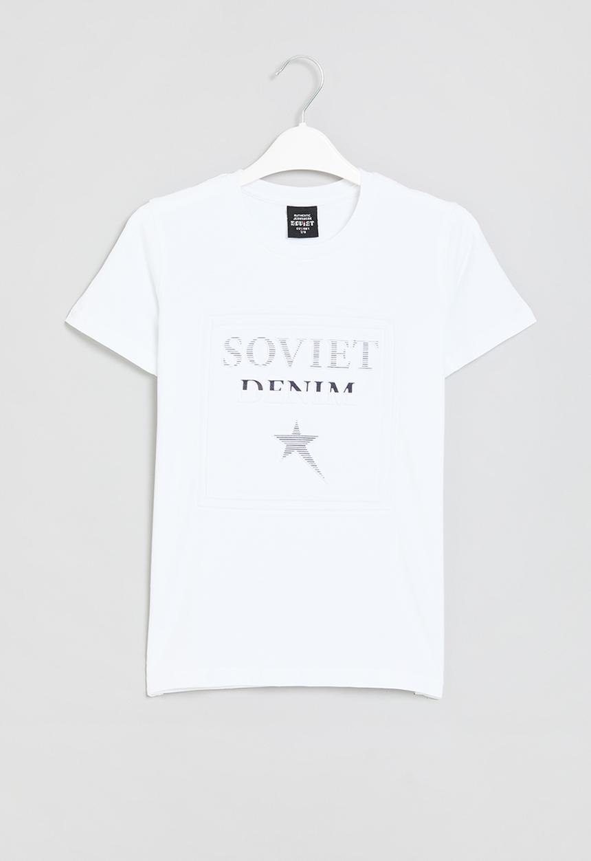 SOVIET - Boys fashion tee - white