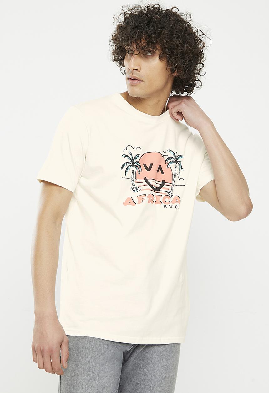 RVCA - Africa sunset smile short sleeve - ecru
