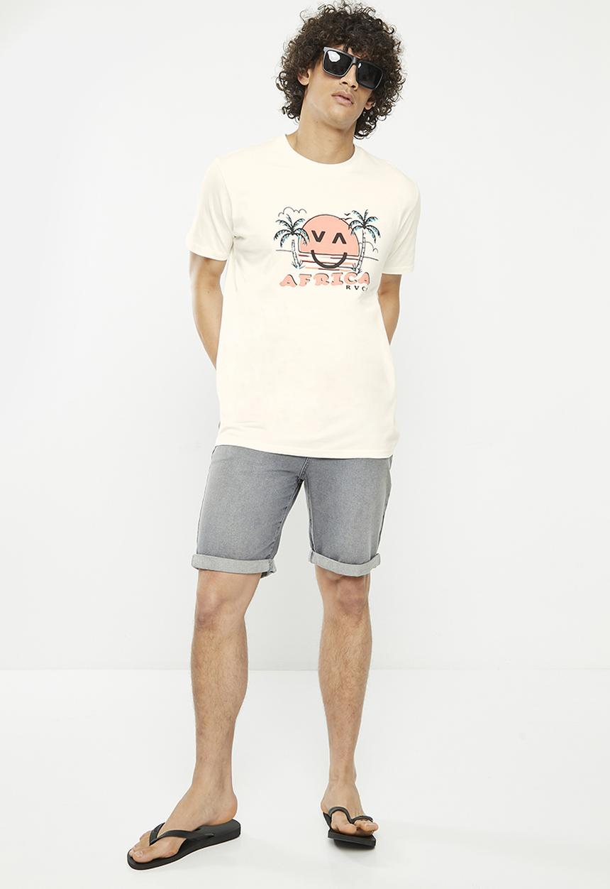 RVCA - Africa sunset smile short sleeve - ecru