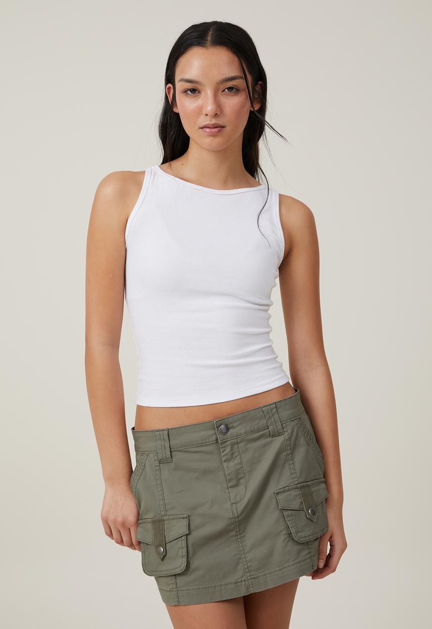 Cotton On - Hayden utility mini skirt - khaki